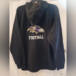 NFL Black and Purple Ravens Full-zip Hoodie